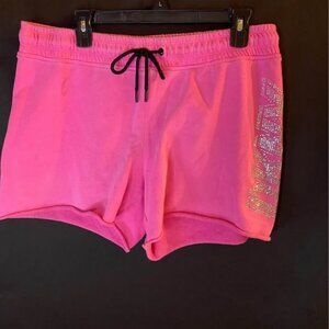 Barbie Pink DKNY Sport Shorts – Size Large – Rhinestone Logo